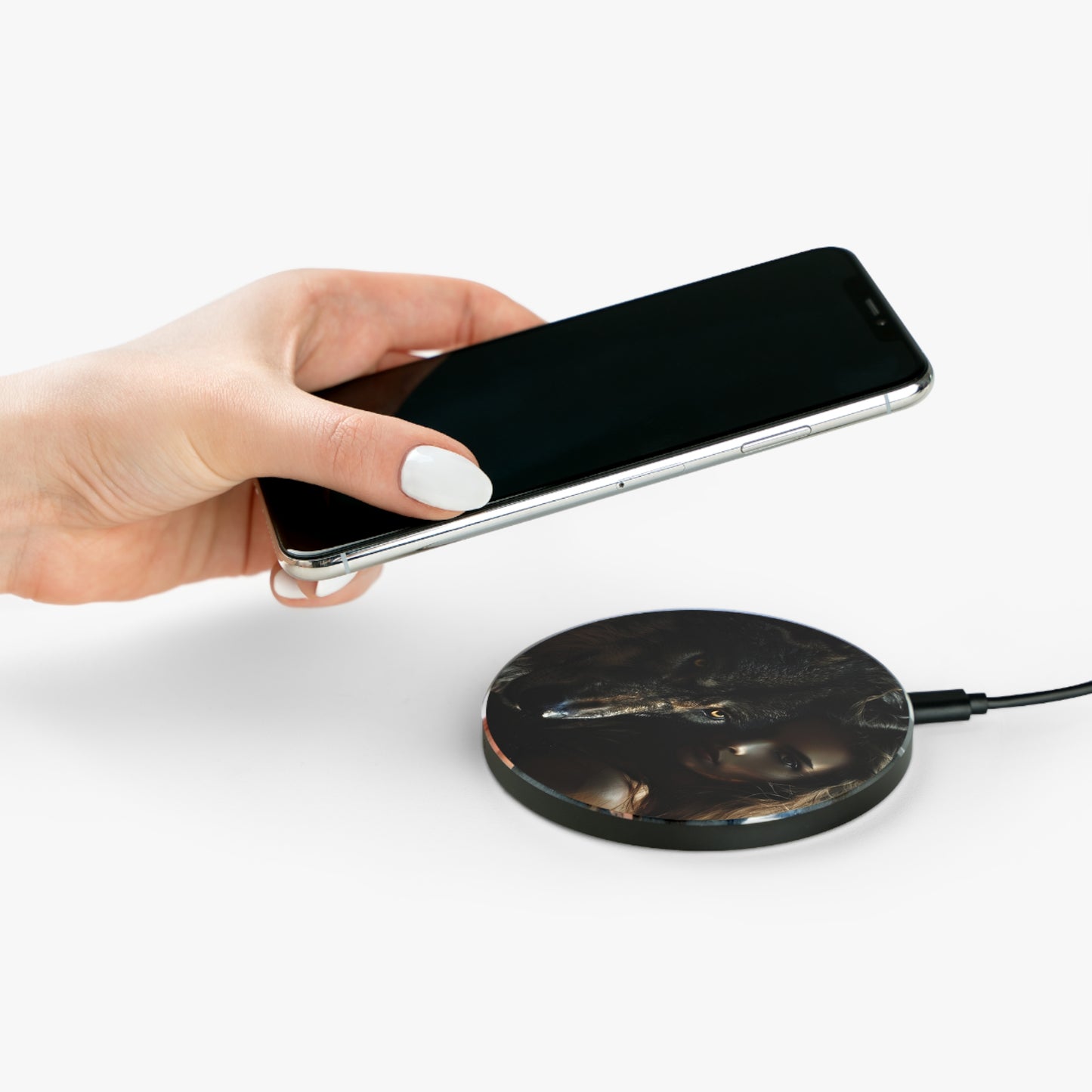 Acrylic Plate Wireless Charger - Beauty and the Beast