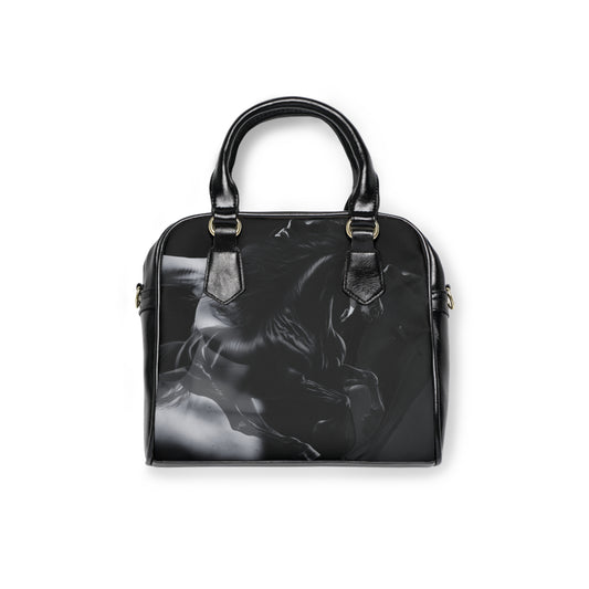 Chic Vegan Leather Bag - Dark Horse