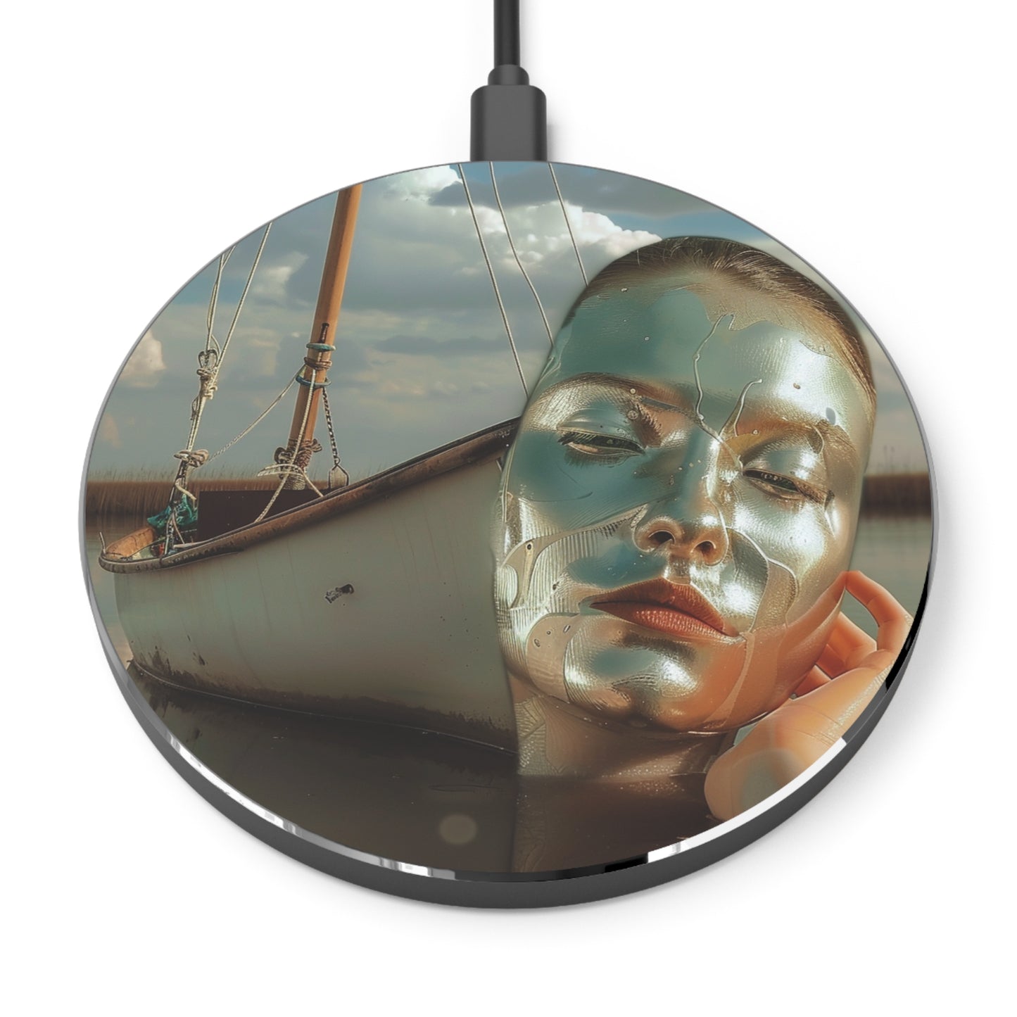 Acrylic Plate Wireless Charger - Sail