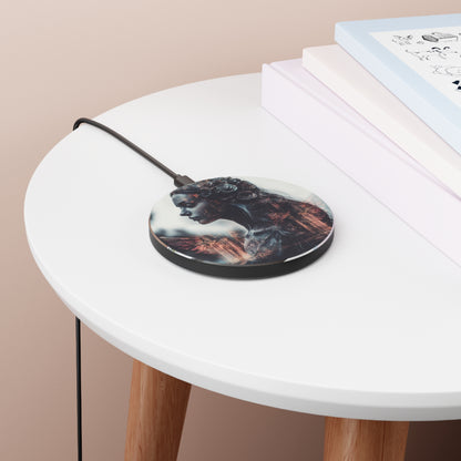 Acrylic Plate Wireless Charger - Flame